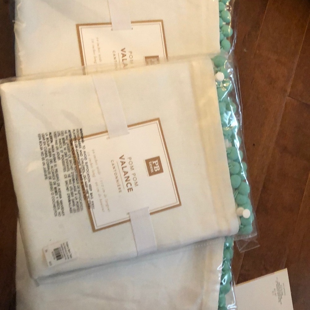 3 Pottery barn teen Pom Pom valances!
